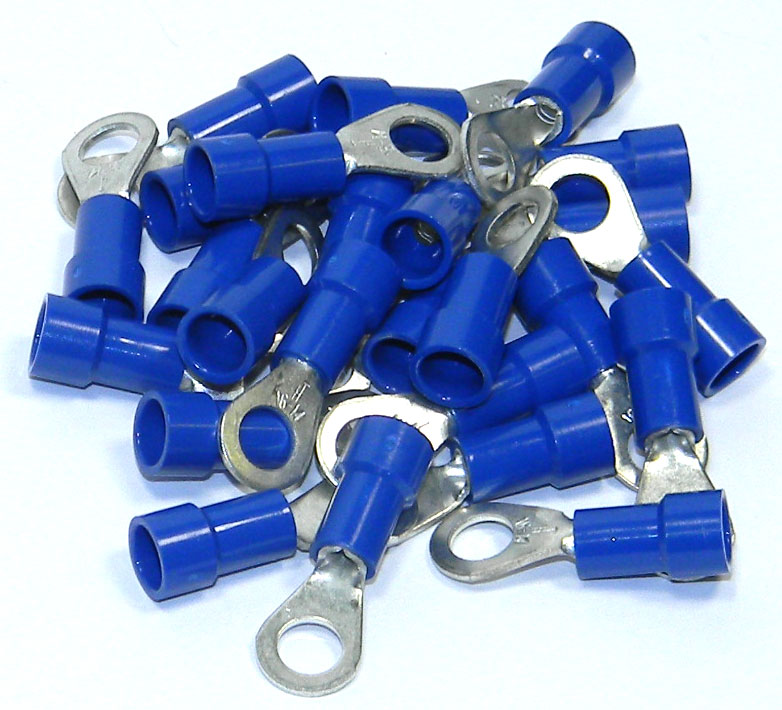 Blue Ring Terminal Crimp 10 Stud