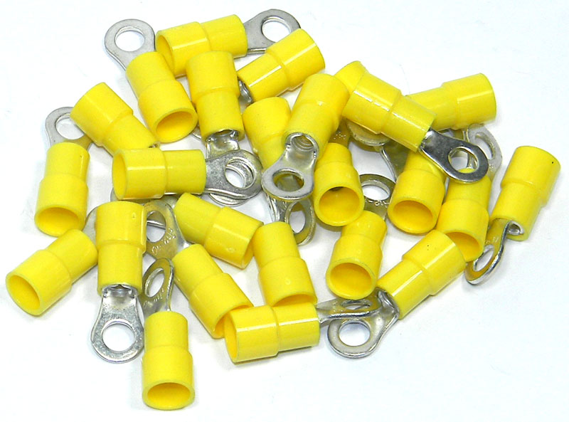 Yellow Ring Terminal Crimp 10 Stud