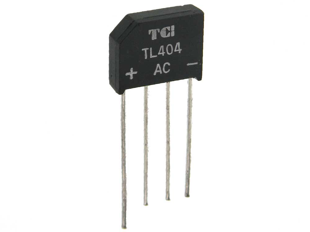 4 Amp 400 PIV Inline Bridge Rectifier