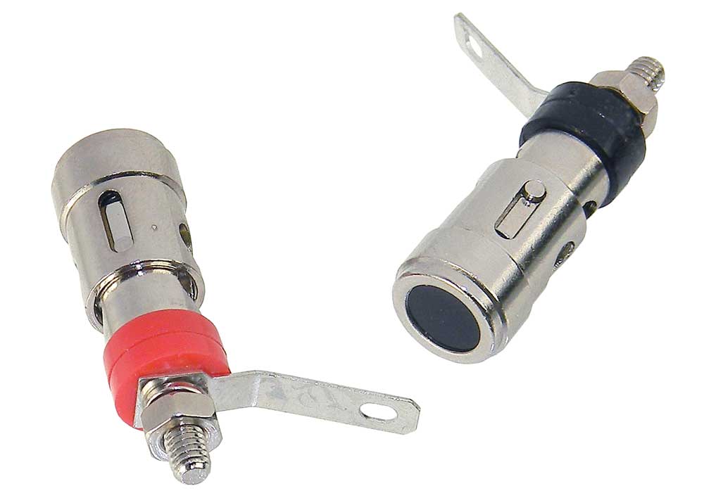 Speaker Binding Posts, Pair Red & Black