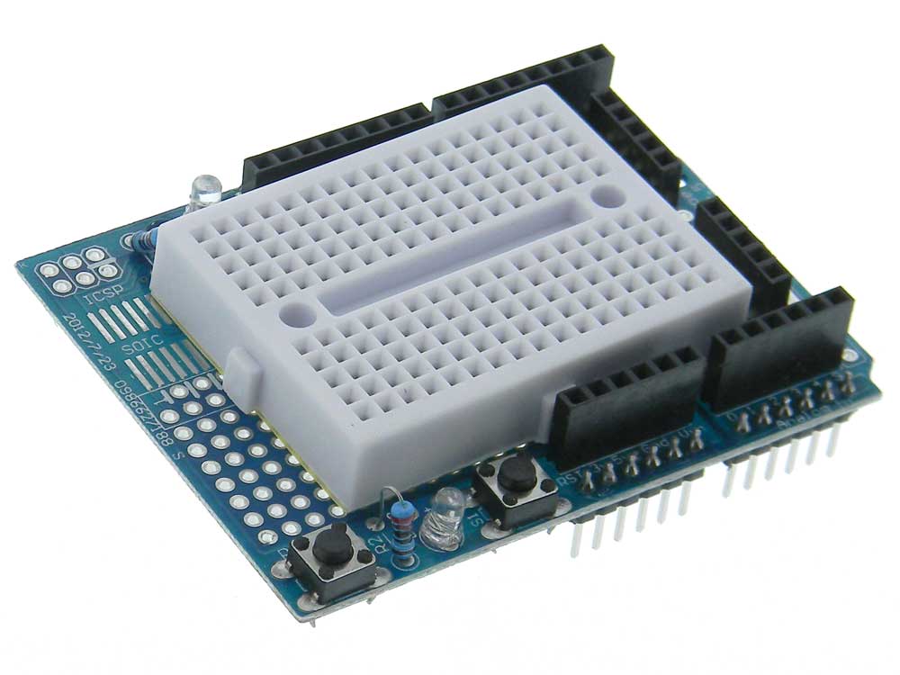 Solderless Breadboard, Arduino Compatible Shield