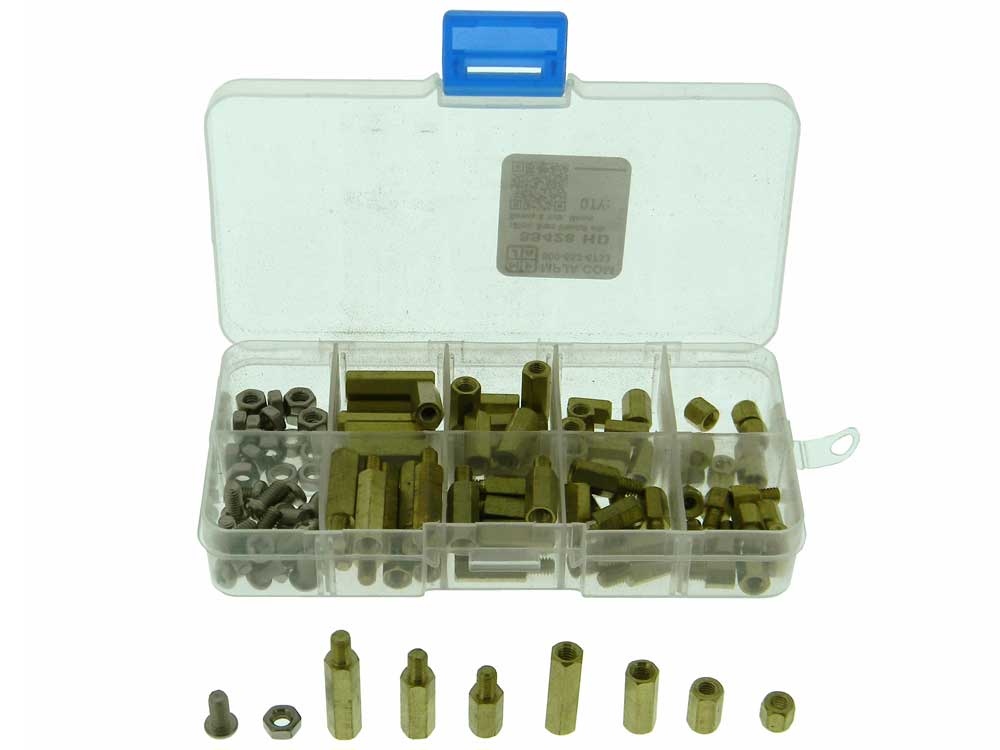 120pc. Brass Standoff with Screws & Nuts. M4mm