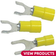 Yellow Spade Crimp Terminals