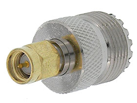 SMA Type Connector, Male to UHF Female Adapter