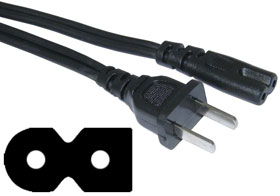 Power Cord 5.5ft. IEC C7 Polarized