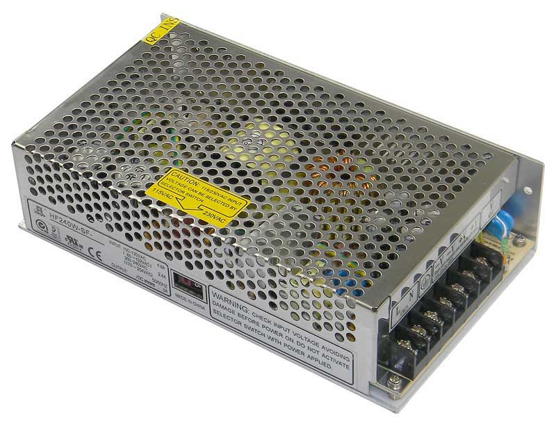 24V DC 10A Switching Power Supply Silver 