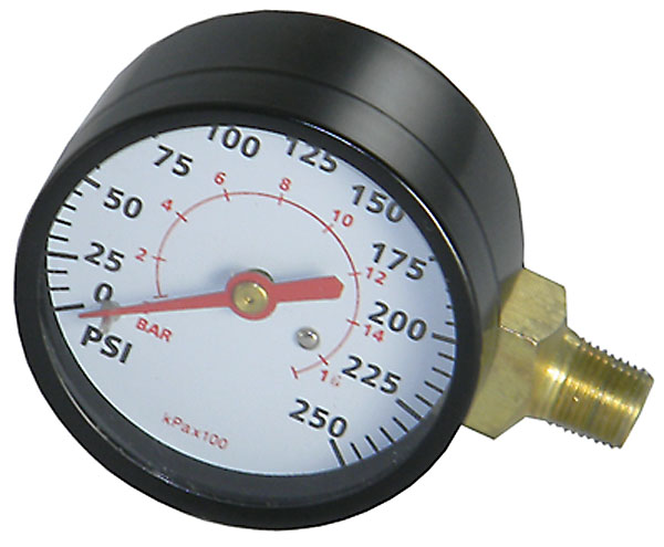 250 psi pressure gauge