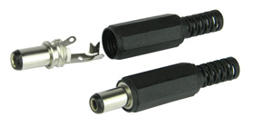 5.5/2.5mm Coaxial power plug, cable end