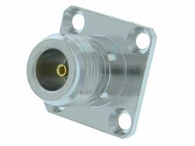 N Type Connector, UG-58 Female 4 Hole Panel Mount