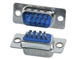 DB-9P Connector, 9 Pin Male
