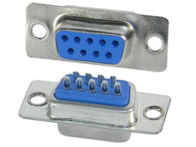 DB-9S Connector, 9 Pin Female