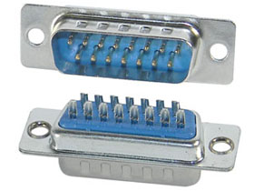 DB-15P Connector, 15 Pin Male