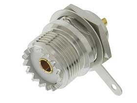 UHF Connector, Female Single Hole Mount