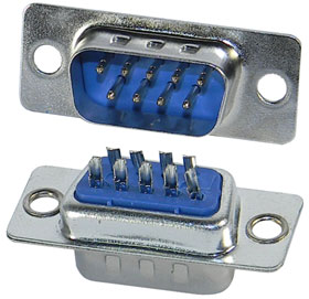 DB-9P Connector, 9 Pin Male