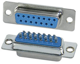 DB-15S Connector, 15 Pin Female