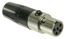 Mini  XLR Female Connector, 5 Pin