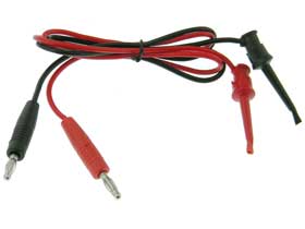 Test Leads 24in. Pair Banana to Mini Clip