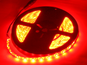 5M Red LED Lighting Strip, 12V, IP65
