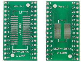 1-13/32 X 13/16 (36 X 20mm) 28 Pin SOP/TSOP Breakout Adapter Board