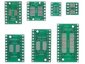 Pack of 7 - SMD Component to Thru Hole Breakout Board Set