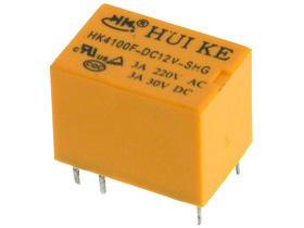 12VDC SPDT, 3A Relay, Hui-Ke