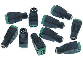 Pack of 10 - 5.5/2.1mm Coaxial Power Jack to Terminal Strip