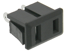 AC Outlet, NEMA 1-15R, 2 Wire, 15A, Snap-in