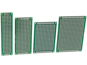 Pack of 4 - Protoboards Set, Double Sided, FR-4