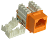 RJ45 Cat-5e Keystone Jack, Orange