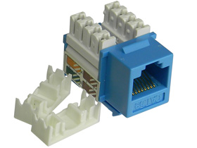 RJ45 Cat-5e Keystone Jack, Blue