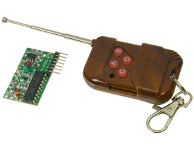 Remote Control Key FOB & Receiver Board, 4 Channel