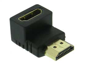 HDMI Adapter, Male to Female Right Angle