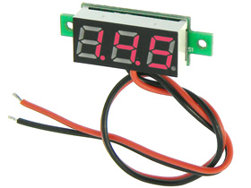 Mini Panel Meter, Panel Mount, 2 Wire, 2.5-30VDC