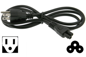 Power Cord, 1.5m NEMA 5P to IEC C-5,  18-3 AWG