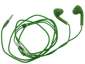 Earbuds with Microphone & Control Functions, Green