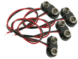 Pack of 4 - 9V Battery Snap, Side Entry, Hard Cover