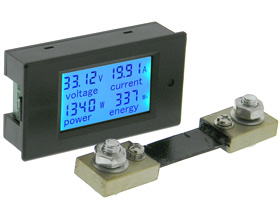 Panel Meter, DC Snap-in, Multi Function DC, 100V, 100A, 10KW
