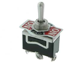 SPDT On-Off-On Toggle Switch, Screw Terminals