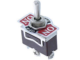 SPDT Mom-Off-Mom Full Size Toggle Switch, Screw Terminals