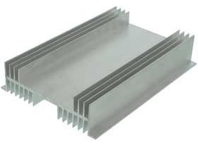 10 X 7 X 2 Flanged Aluminum Heat Sink