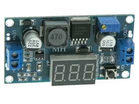Boost Converter, Adj. 4-35V with LED Meter