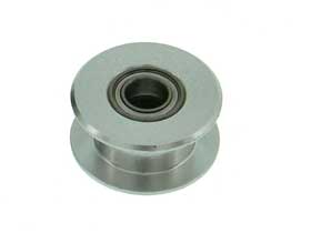 12mm Toothless Idler Pulley with Ball Bearings for 6mm Wide Belt. 5mm Shaft