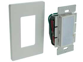 600W. 120VAC Touch Dimmer Switch White with Cover