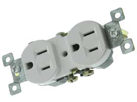 Duplex Outlet 15A White