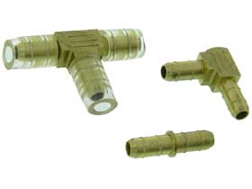 3 pc. Set of 3/16in. Brass Elbow & Coupler & 