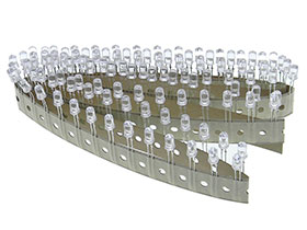 Pack of 100 - 5mm Yellow LED, Non- Diffused