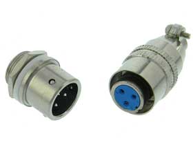 Mini Latching 12mm Connector Pair. 3 Pin