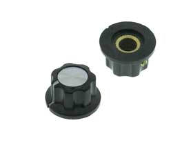3/4in Plastic Instrument Knobs, 6mm Shaft
