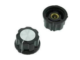 1-1/16in Plastic Instrument Knobs, 6.35mm (1/4