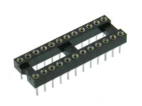 24 Pin IC Socket Machine Tool Round Pins
